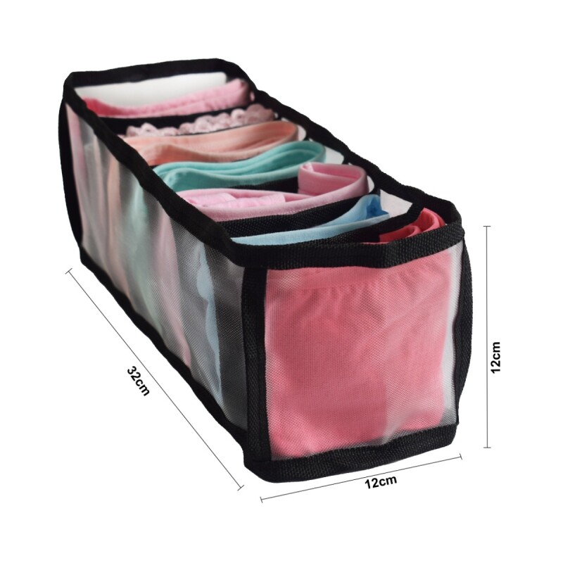 Oganizador de cajón 7 divisiones NEGRO