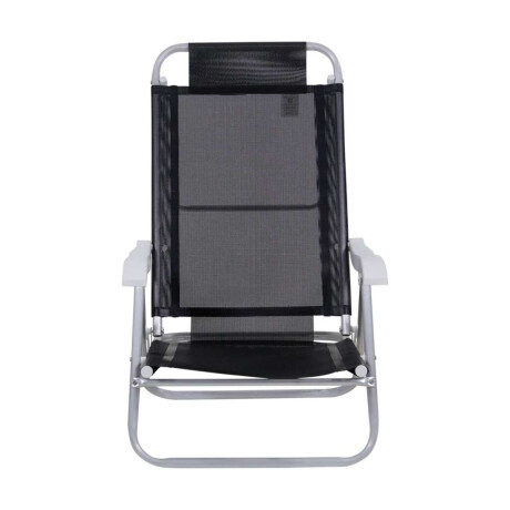 Silla Plegable de Aluminio 6 Posición Negro