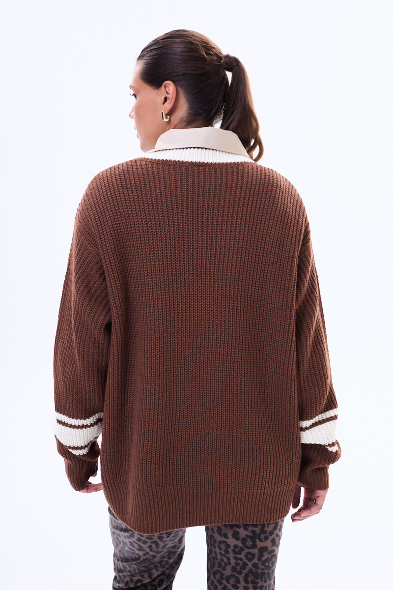 Buzo tejido Jardin Marrón