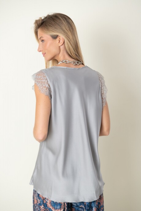 BLUSA AMMOLITA Gris claro