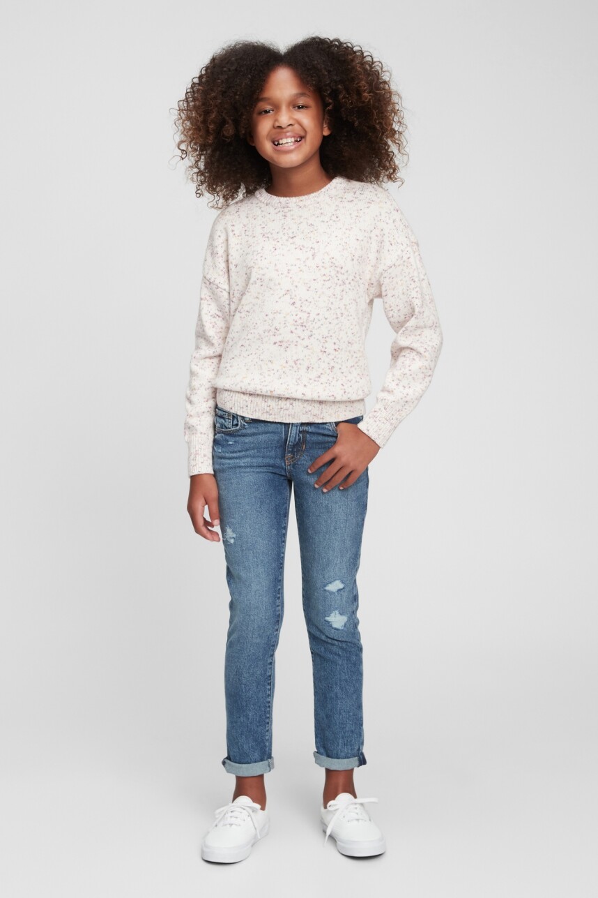 Jean Girlfriend Niña Medium Wash