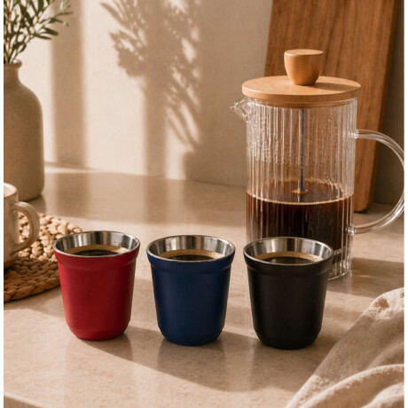 Taza pocillo de acero doble pared - 160ml Negro