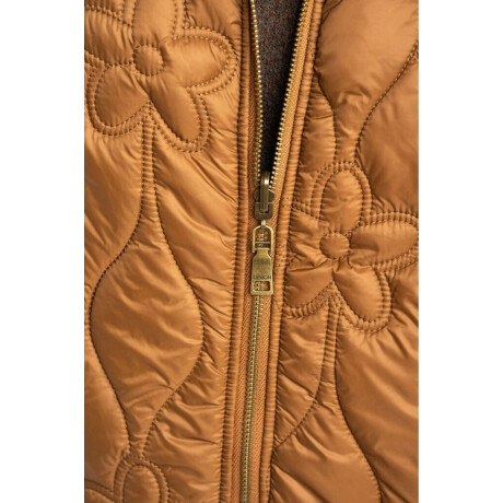 Campera Flores Reversble Chocolate