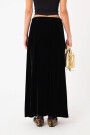 FALDA LARGA EN VELVET Negro