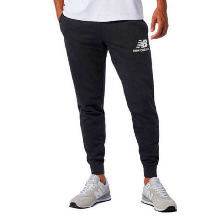 Pantalon New Balance Moda Hombre Essentials Stacked Logo Sweatpant Negro S/C