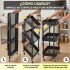 Carro Plegable Carrito Organizador de Metal con 3 Estantes y Ruedas Multiuso IMBACK Color Negro Carro Plegable Carrito Organizador de Metal con 3 Estantes y Ruedas Multiuso IMBACK Color Negro
