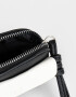 Monederos Monedero De Cuerina Bicolor - Negro
