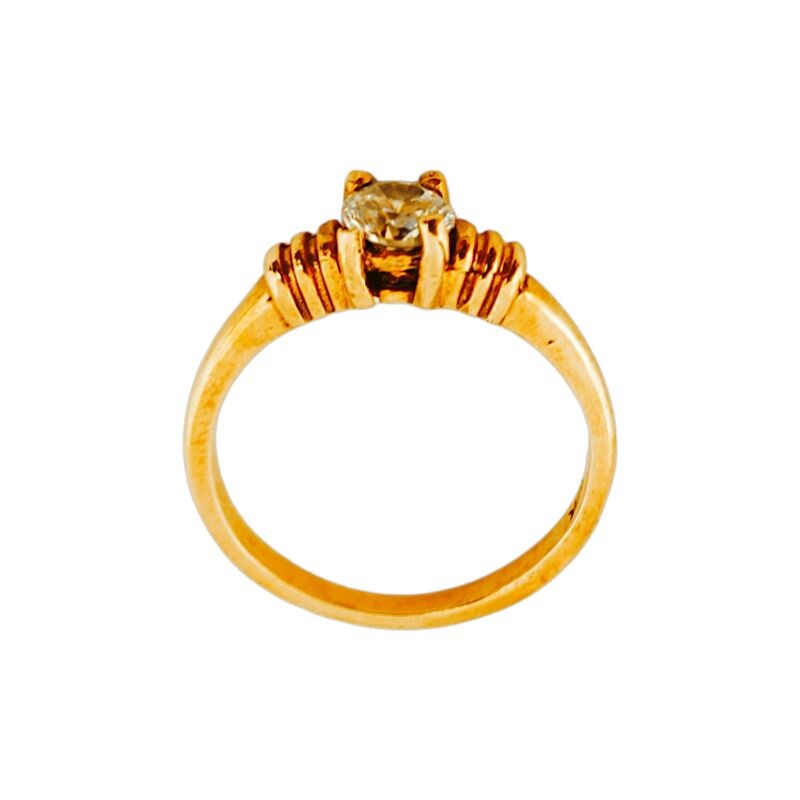 Anillo Solitario-Oro bajo-Piedra zirconia-AN8024 conpiedra