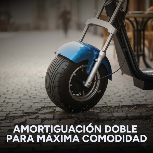 Moto Electrica Gogreen Deluxe 1500W 16Ah 30Km Autono. 45Km/h Color Variante Azul
