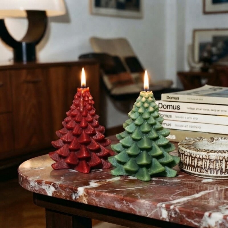 Vela árbol de navidad Verde