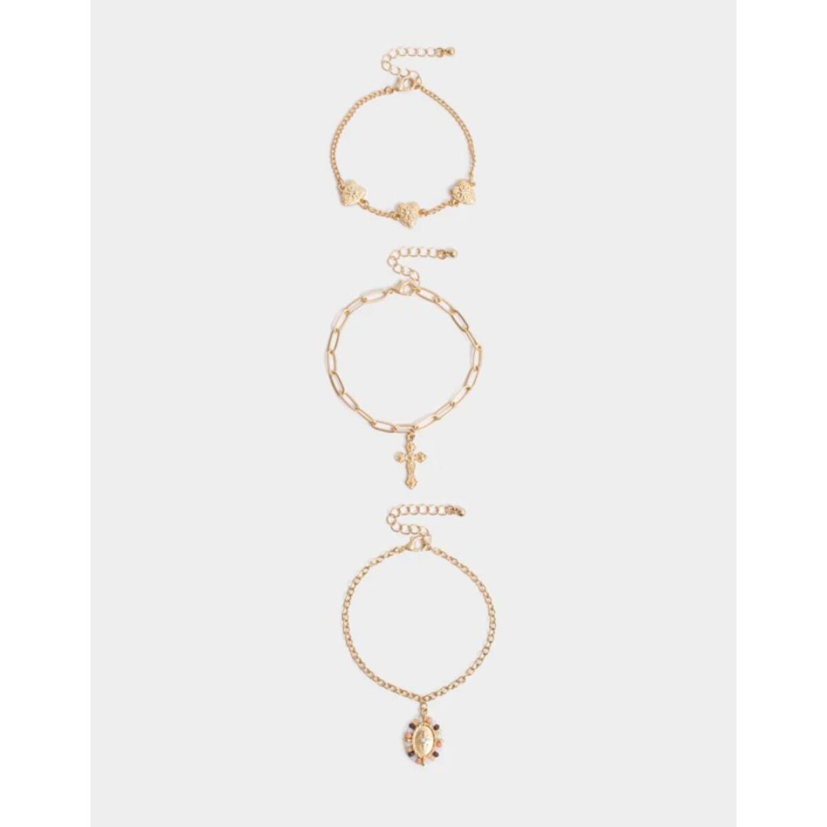 Pulseras Flexibles Sets Religioso - Dorado 