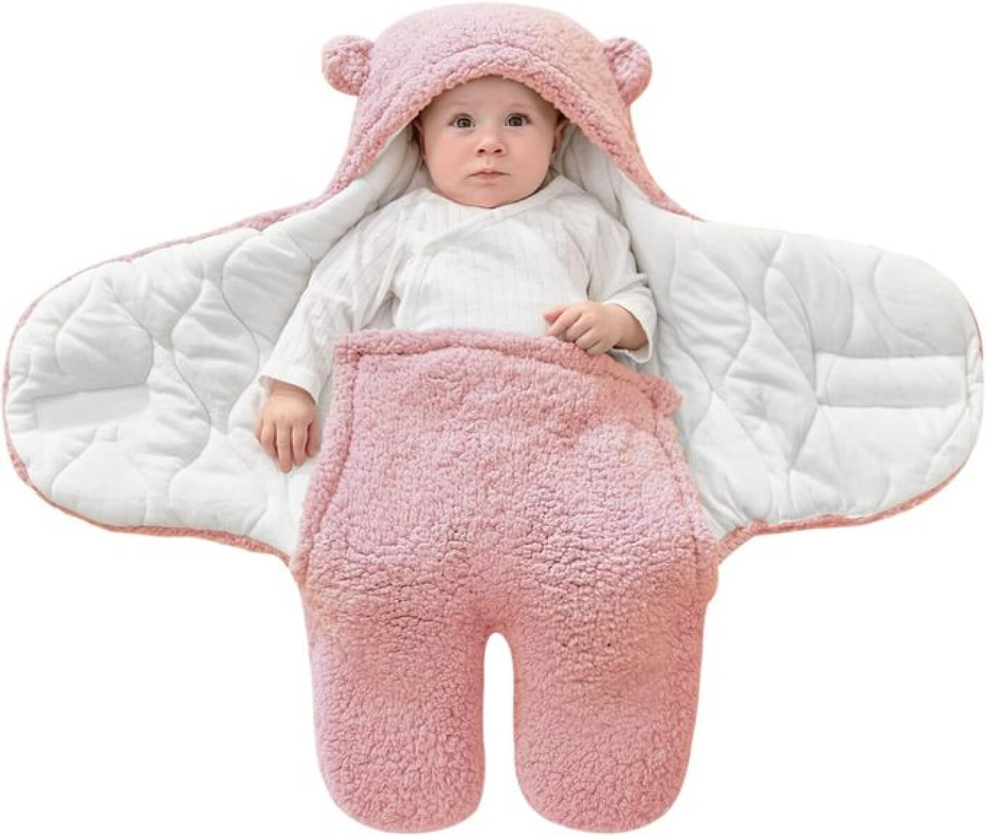 sobre corderito porta enfant bebe - rosado 