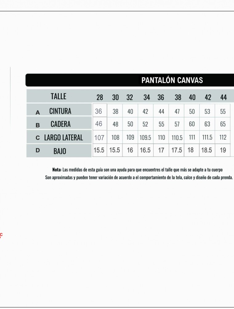 Pantalón Canvas Clásico Negro