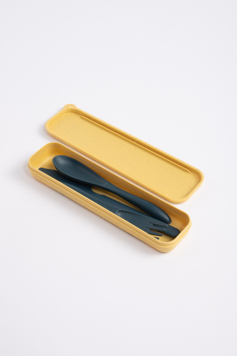 Set de cubiertos Amarillo Y Azul