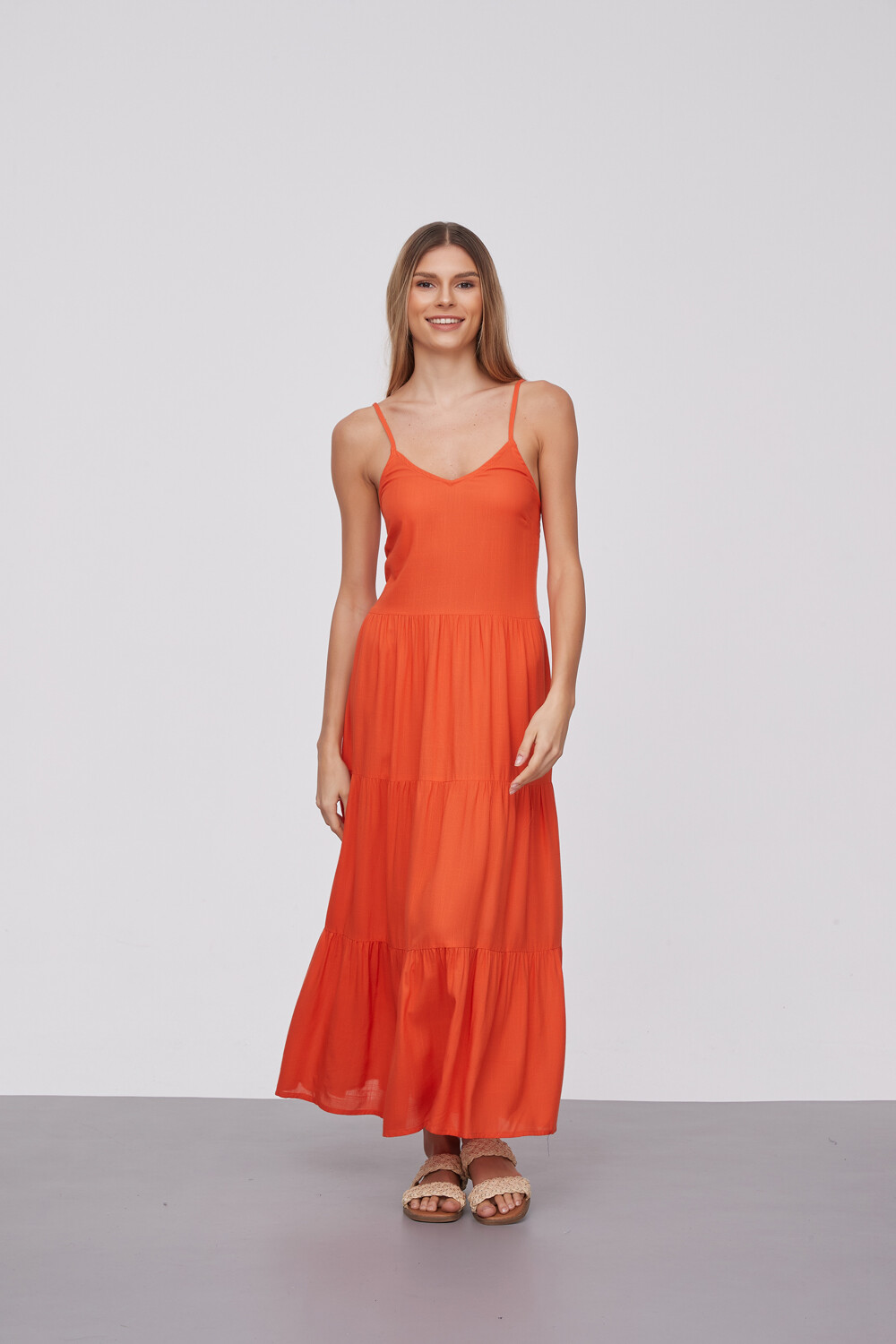 Vestido Burhan Naranja Oscuro