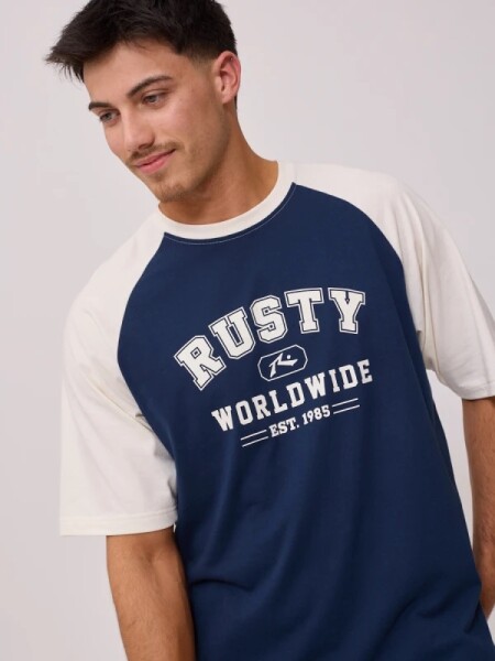 T-SHIRT RUSTY ERNEUS AZUL