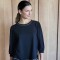 Remera Rose Cotton Negro 1