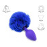 Plug Anal Pompón Conejita Consolador Estimulador Talle S Variante Color Azul Violeta