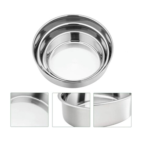Set de 3 Torteras Redondas en Acero Inox Antiadherente Set de 3 Torteras Redondas en Acero Inox Antiadherente