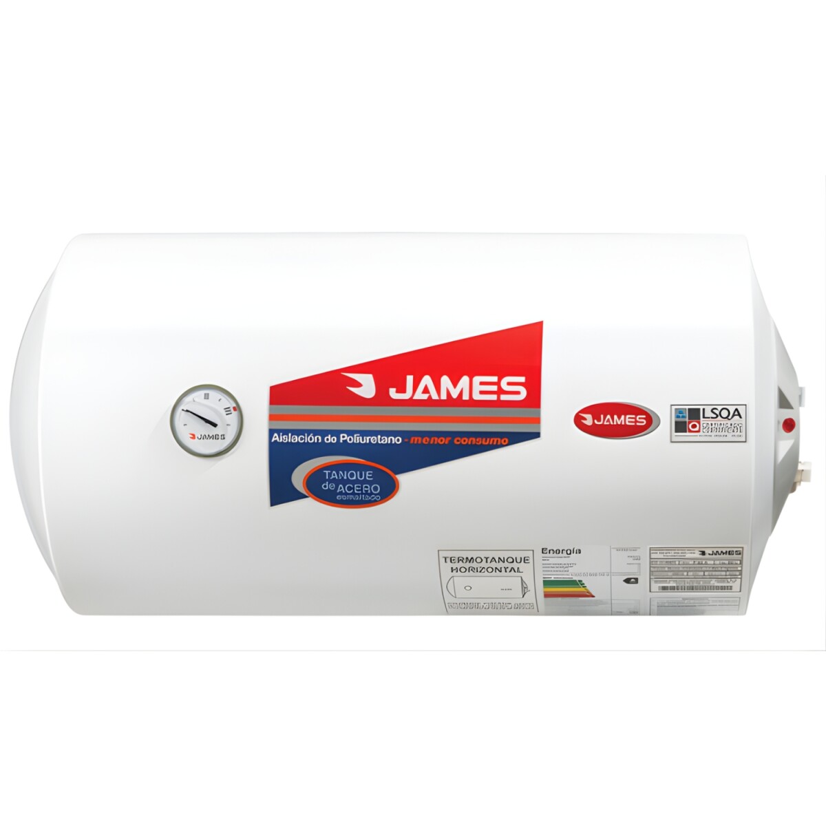Termotanque Calefón de acero James Horizontal 80Lts Garantía Oficial 