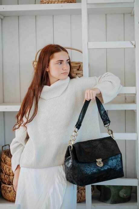 Cartera Charlotte Negro Charol