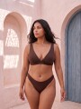 TOP HALTER MERI CON COPA REMOVIBLE CHOCOLATE