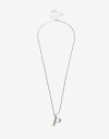 Collares Largos Metal Collar Largo Inicial P - Plateado Rodio