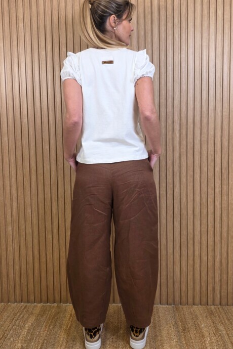 Pantalon Hans Puro Lino Chocolate
