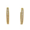 Caravanas aros curvos de zirconia y oro- Oro bajo - Zirconia- CA8157 conpiedra