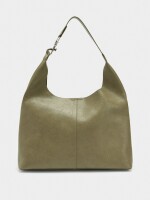 Bolso Liso Estilo Hobo caqui