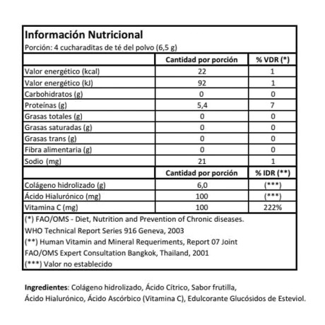 Hyaluronic Collagen Booster 200gr Inner- Frutilla Hyaluronic Collagen Booster 200gr Inner- Frutilla