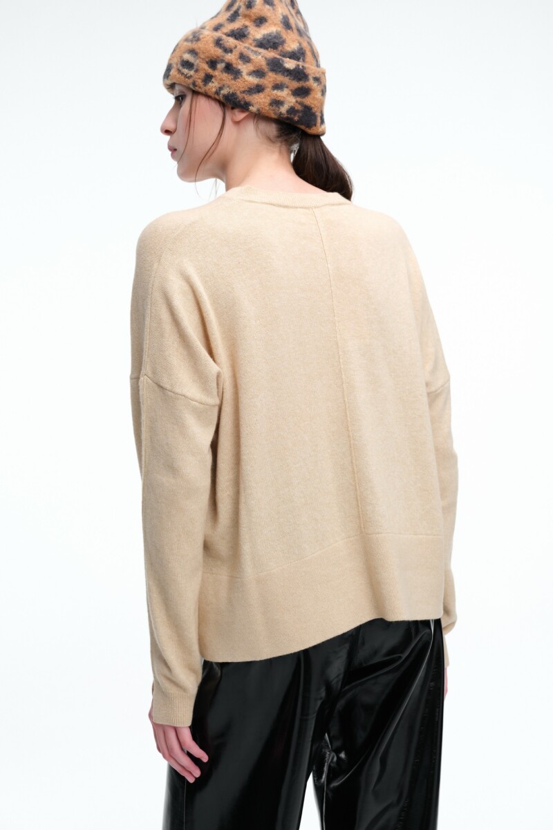 SWEATER COSTURA Beige