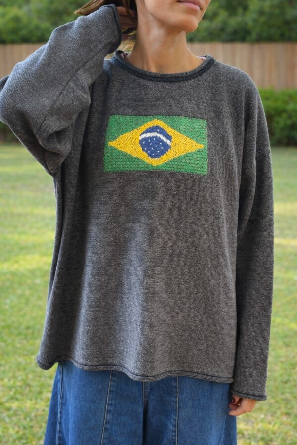 Sweater Flag Brasil Azul