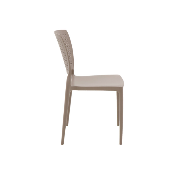 Silla apilable gamuza "SAFIRA" con respaldo calado TD0586