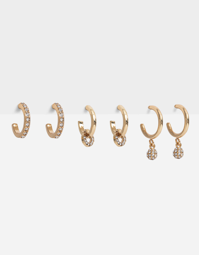 Aros Argollas Set Bañada en Oro Aros Argollas Sets Bañado En Oro - Dorado