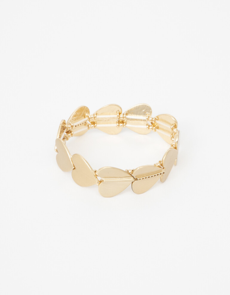 Pulseras Elásticas San Valentin Pulsera Elástica San Valentín - Dorado Plata Cepillada