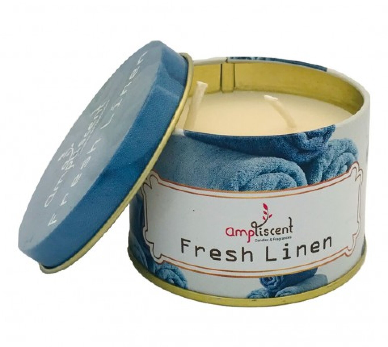 Vela aromática en lata Ampliscent Fresh Linen 
