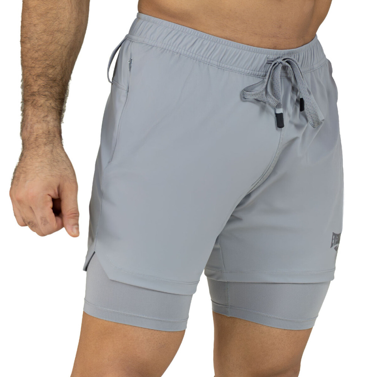 SHORT WAR 2N1 MEN POLY/ELAST EVERLAST DYNAMIC NA M6 - CHARCOAL 