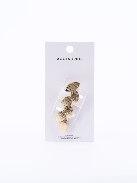 BROCHE HOJAS DORADO