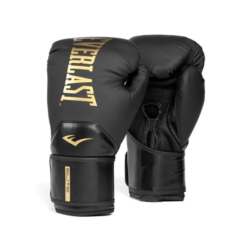Guantes de Boxeo Everlast Elite 2 10oz Negro con Dorado Negro
