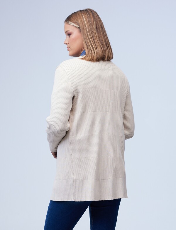 Cardigan Rib BEIGE