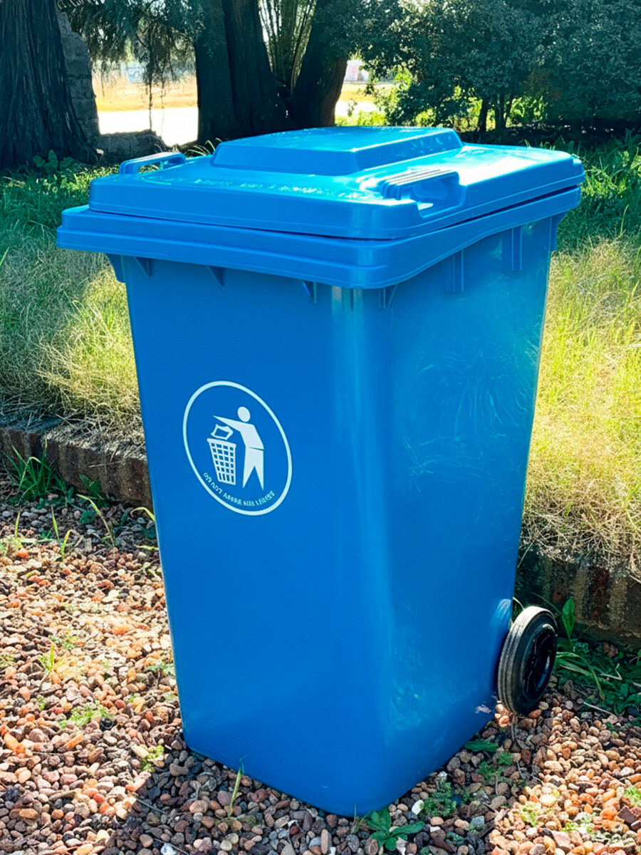 CONTENEDOR PARA RESIDUOS 120L - azul 