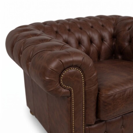 Sofá Chesterfield Novo - Cuero Básico - 1 cuerpo New Brown - (Preventa)