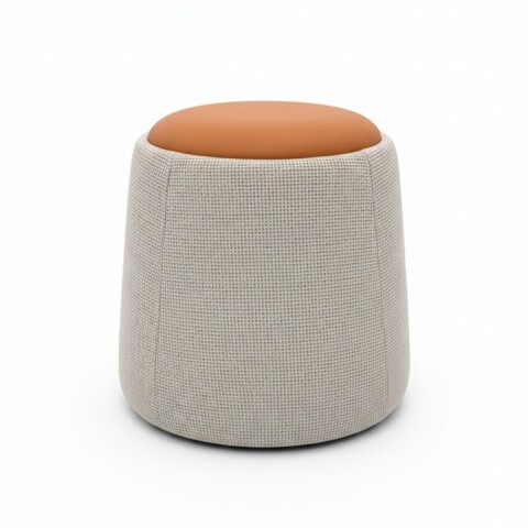 PUFF LINO BEIGE/CAMEL 55X43CM Unica