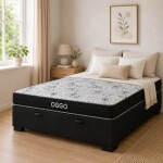 SOMMIER - PLATINO 2 PLAZAS 100% ESPUMA CON BOX BAÚL