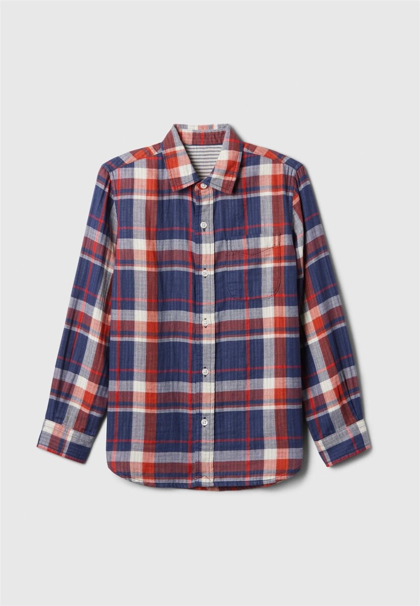 Camisa Manga Larga Niño - Red Ochre 18-1442 Tcx 