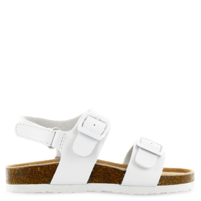 Sandalia de Niña Mini Miss Carol BUCKY con hebillas y velcro Blanco