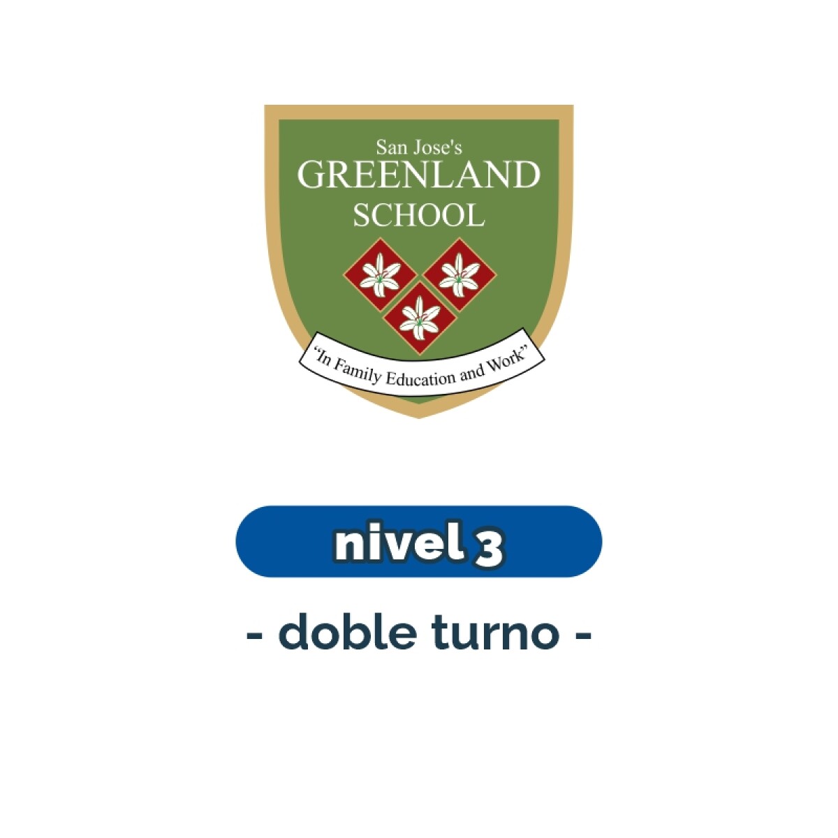 Lista de materiales - Inicial Nivel 3 doble turno Greenland 