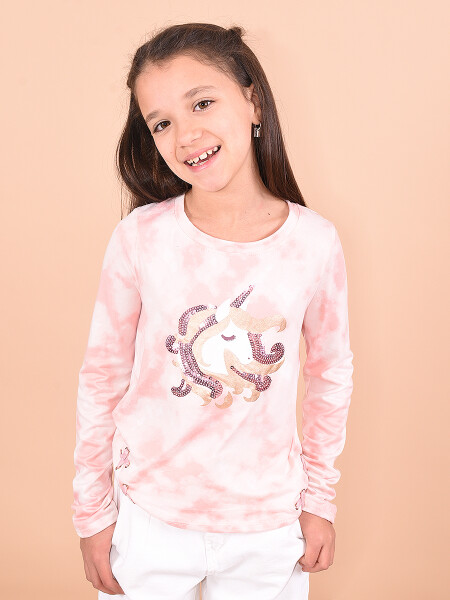 REMERA MIX ANIMAL ROSADO