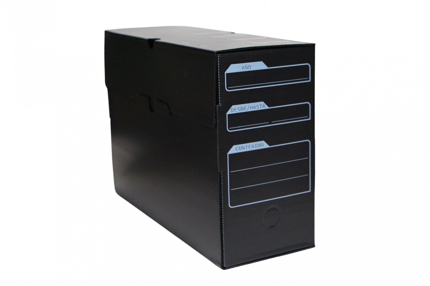 CAJA BIBLOS PARA ARCHIVO DE 13CM COLOR NEGRO 